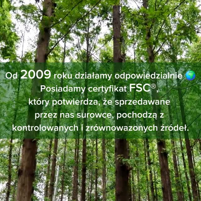 Od 2009 roku posiadamy certyfikat FSC,
który potwierdza, że surowce, z których korzystamy, pochodzą z kontrolowanych i zrównoważonych źródeł 🌍
Bo ochrona środowiska to dla nas realne działania, a nie tylko deklaracje.

#FSC #ZrównoważonyRozwój #EcoStandard #ŚwiadomyWybór
